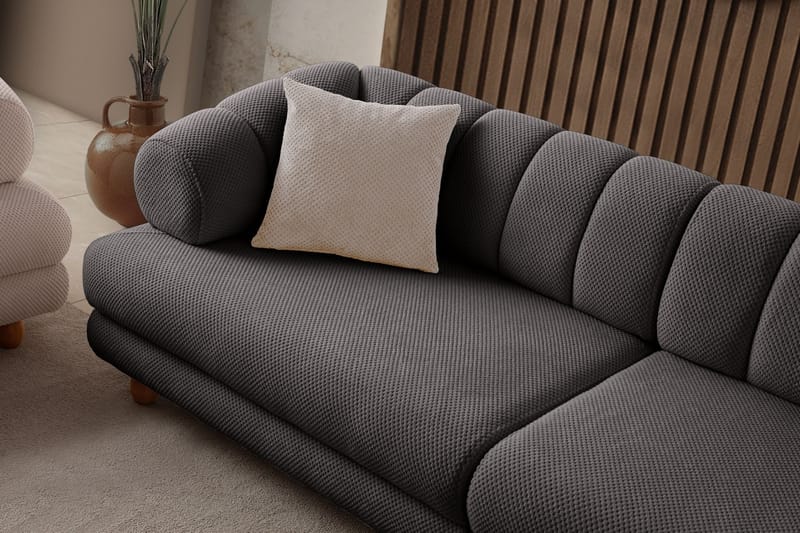 3-seters sofa Atelier Del Sofa Gloria (240 x 80 x 95 cm) Antrasitt - Antrasitt - Møbler - Sofaer - 3 seter sofa