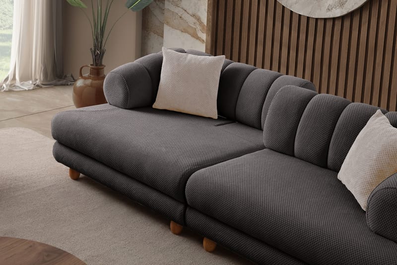 3-seters sofa Atelier Del Sofa Gloria (240 x 80 x 95 cm) Antrasitt - Antrasitt - Møbler - Sofaer - 3 seter sofa
