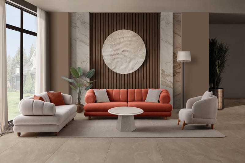 3-seters sofa Atelier Del Sofa Gloria (240 x 80 x 95 cm) Tile Red - Tile Red - Møbler - Sofaer - 3 seter sofa