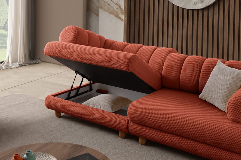 3-seters sofa Atelier Del Sofa Gloria (240 x 80 x 95 cm) Tile Red - Tile Red - Møbler - Sofaer - 3 seter sofa