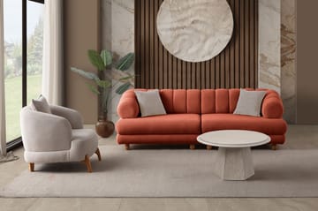 3-seters sofa Atelier Del Sofa Gloria (240 x 80 x 95 cm) Tile Red - Tile Red - Møbler - Sofaer - 3 seter sofa