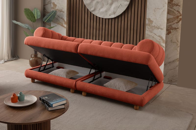 3-seters sofa Atelier Del Sofa Gloria (240 x 80 x 95 cm) Tile Red - Tile Red - Møbler - Sofaer - 3 seter sofa