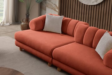 3-seters sofa Atelier Del Sofa Gloria (240 x 80 x 95 cm) Tile Red - Tile Red - Møbler - Sofaer - 3 seter sofa