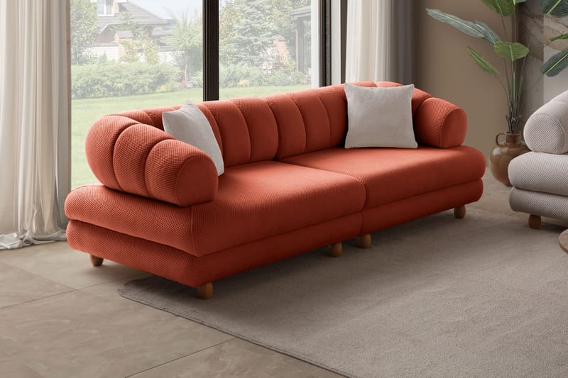 3-seters sofa Atelier Del Sofa Gloria (240 x 80 x 95 cm) Tile Red - Tile Red - Møbler - Sofaer - 3 seter sofa