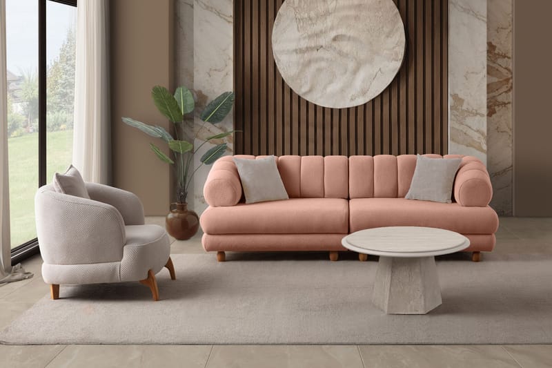 3-seters sofa Atelier Del Sofa Gloria (240 x 80 x 95 cm) Pudder - Pudder - Møbler - Sofaer - 3 seter sofa