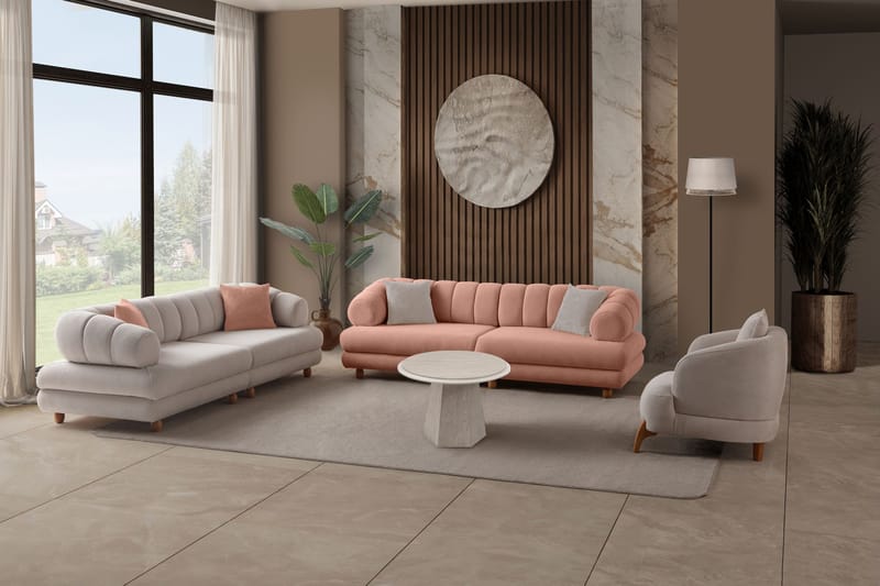 3-seters sofa Atelier Del Sofa Gloria (240 x 80 x 95 cm) Pudder - Pudder - Møbler - Sofaer - 3 seter sofa