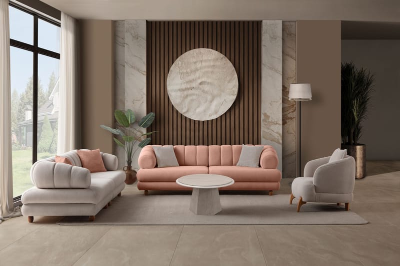 3-seters sofa Atelier Del Sofa Gloria (240 x 80 x 95 cm) Pudder - Pudder - Møbler - Sofaer - 3 seter sofa