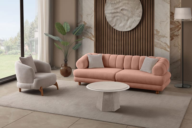 3-seters sofa Atelier Del Sofa Gloria (240 x 80 x 95 cm) Pudder - Pudder - Møbler - Sofaer - 3 seter sofa
