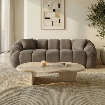 3-seters sofa Atelier Del Sofa Octavio (233 x 70 x 80 cm) Brun - Møbler - Sofaer - 3 seter sofa