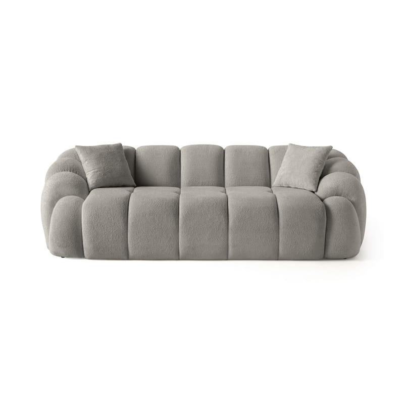 3-seters sofa Atelier Del Sofa Octavio (233 x 70 x 80 cm) Grå - Møbler - Sofaer - 3 seter sofa
