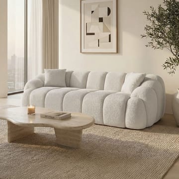 3-seters sofa Atelier Del Sofa Octavio (233 x 70 x 80 cm) Hvit - Møbler - Sofaer - 3 seter sofa
