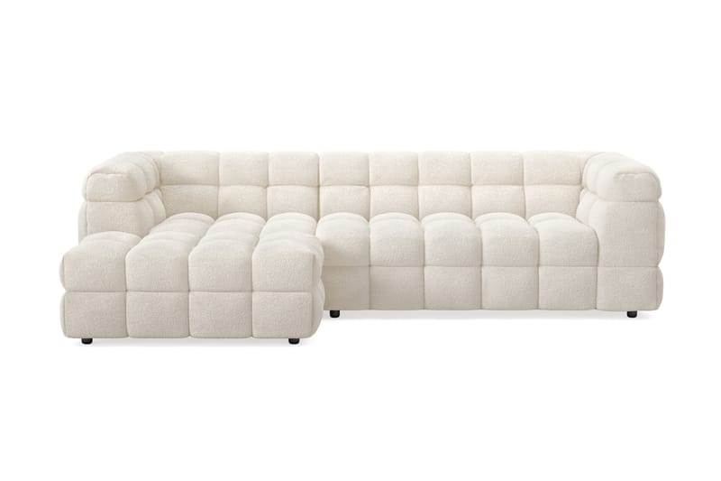 3-seters Sofa Elise med Sjeselong Venstre - Beige Teddy - Møbler - Sofaer - Sofaer med sjeselong - 4 seters sofa med divan