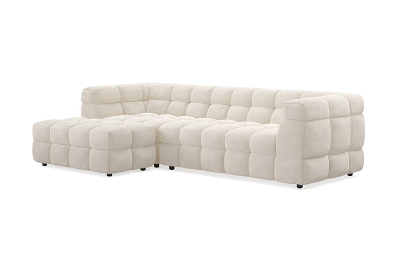 3-seters Sofa Elise med Sjeselong Venstre - Beige Teddy - Møbler - Sofaer - Sofaer med sjeselong - 4 seters sofa med divan