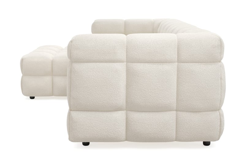 3-seters Sofa Elise med Sjeselong Venstre - Beige Teddy - Møbler - Sofaer - Sofaer med sjeselong - 4 seters sofa med divan