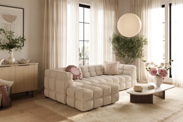 3-seters Sofa Elise med Sjeselong Venstre - Beige - Møbler - Sofaer - Sofaer med sjeselong - 4 seters sofa med divan