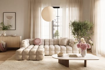 3-seters Sofa Elise med Sjeselong Venstre - Beige - Møbler - Sofaer - Sofaer med sjeselong - 4 seters sofa med divan