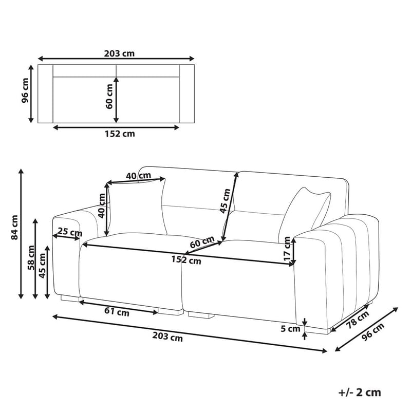 3-seters sofa Fauskan - Brun - Møbler - Sofaer - 3 seter sofa