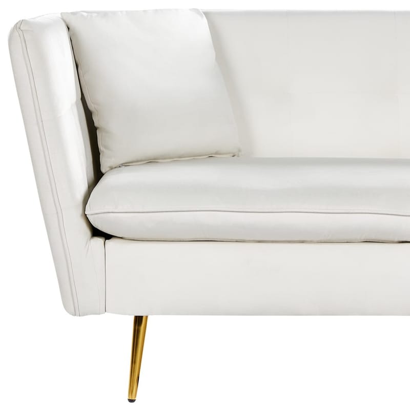 3-seters sofa Frederica - Hvit, gull/Fløyel - Møbler - Sofaer - Fløyelssofaer