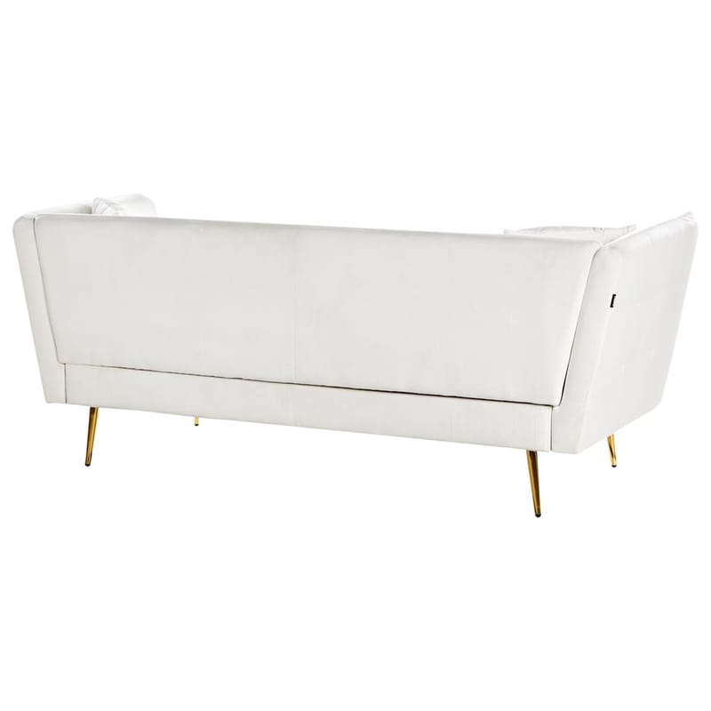 3-seters sofa Frederica - Hvit, gull/Fløyel - Møbler - Sofaer - Fløyelssofaer