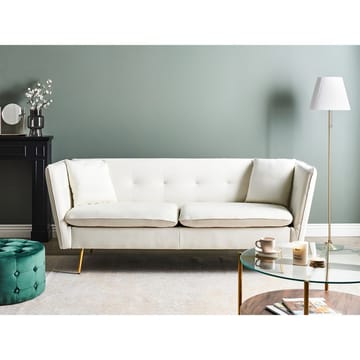 3-seters sofa Frederica - Hvit, gull/Fløyel - Møbler - Sofaer - Fløyelssofaer