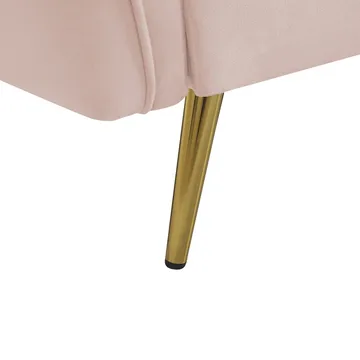 3-seters sofa Frederica - Rosa, Gull/Fløyel - Møbler - Sofaer - Fløyelssofaer