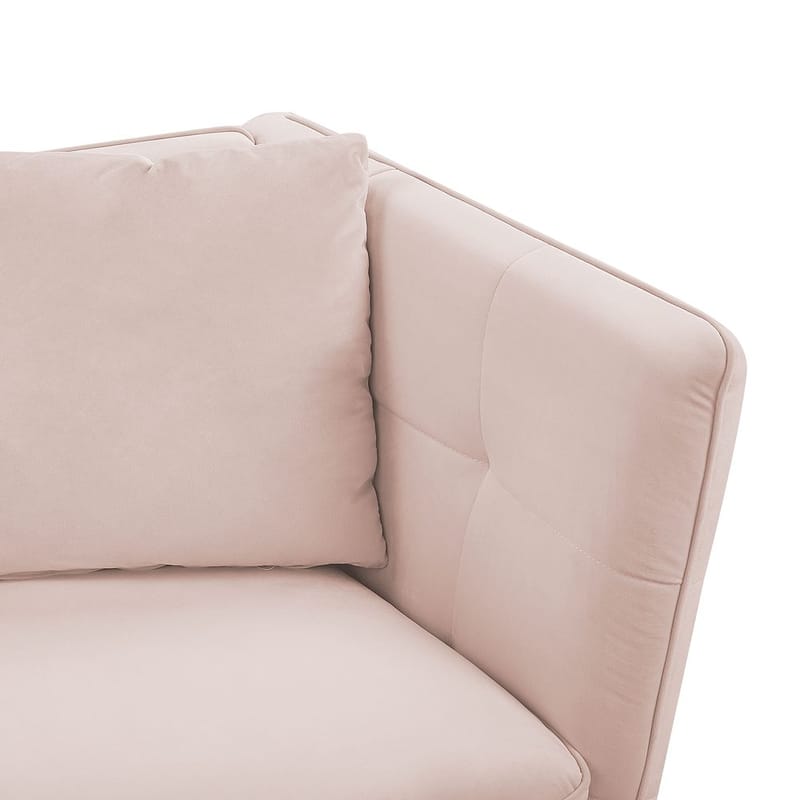 3-seters sofa Frederica - Rosa, Gull/Fløyel - Møbler - Sofaer - Fløyelssofaer