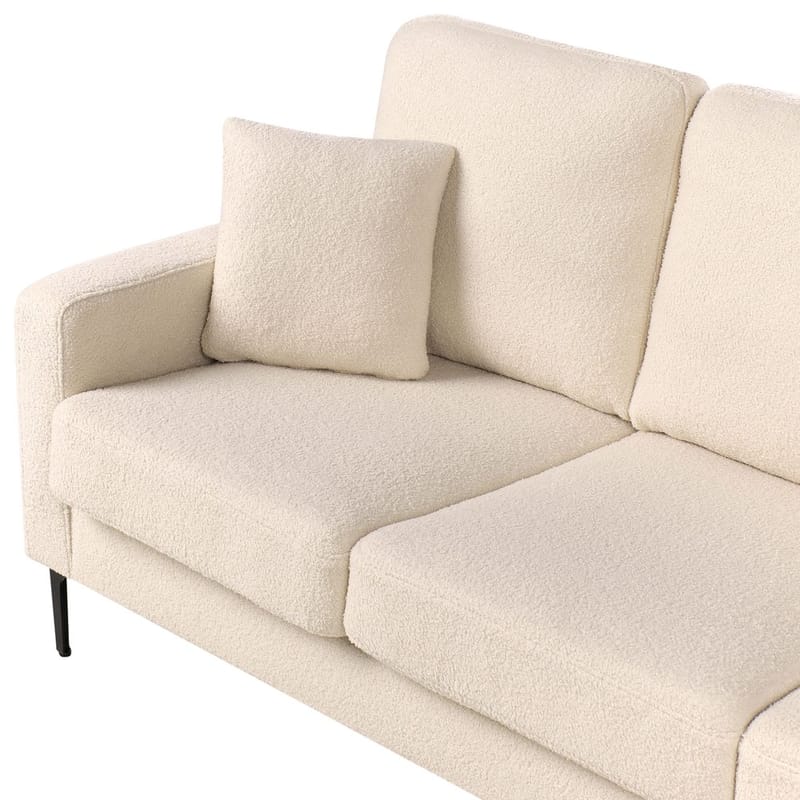 3-seters sofa Gavle - Beige, svart/Bouclé - Møbler - Sofaer - 3 seter sofa