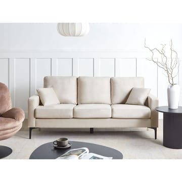 3-seters sofa Gavle - Beige, svart/Polyester - Møbler - Sofaer - 3 seter sofa