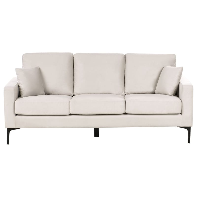 3-seters sofa Gavle - Beige, svart/Polyester - Møbler - Sofaer - 3 seter sofa