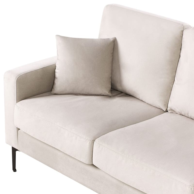 3-seters sofa Gavle - Beige, svart/Polyester - Møbler - Sofaer - 3 seter sofa
