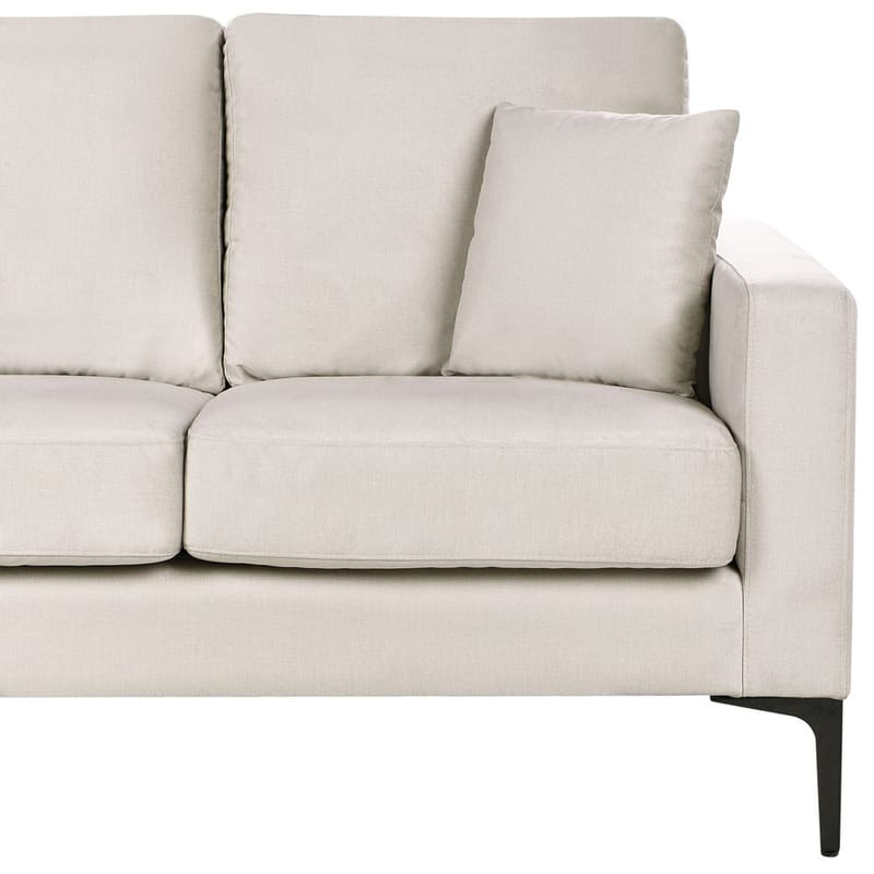 3-seters sofa Gavle - Beige, svart/Polyester - Møbler - Sofaer - 3 seter sofa