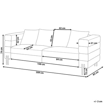 3-seters sofa Granna - Brun - Møbler - Sofaer - 3 seter sofa