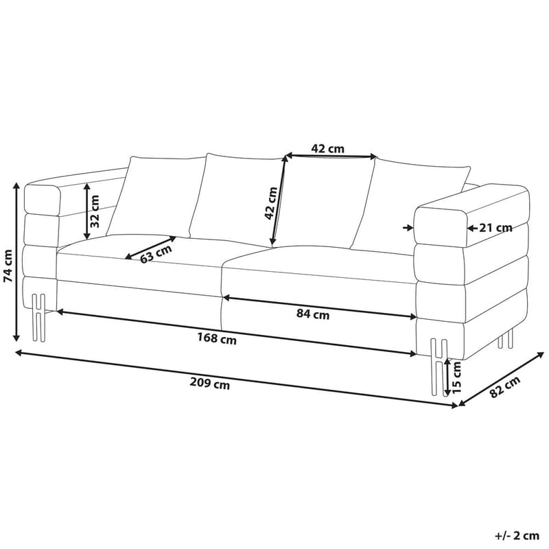 3-seters sofa Granna - Brun - Møbler - Sofaer - 3 seter sofa