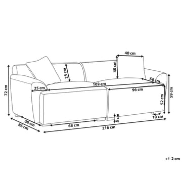 3-seters sofa Korio - Grå, svart - Møbler - Sofaer - 3 seter sofa