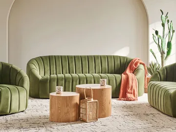 3-seters sofa Malung - Mørkegrønn - Møbler - Sofaer - Fløyelssofaer