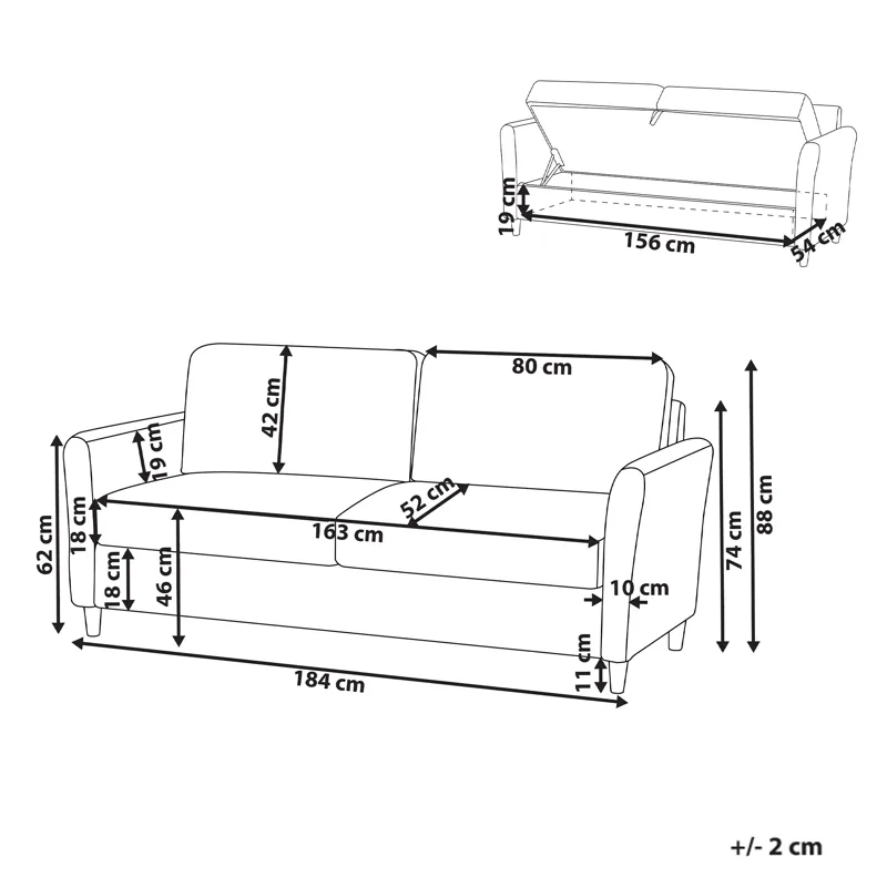 3-seters sofa Mare - Beige - Møbler - Sofaer - 3 seter sofa