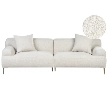 3-seters sofa Matila i bouclé - Hvit - Møbler - Sofaer - 3 seter sofa