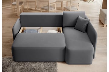 3-seters Sofa med Divan Hadson - Mørk grå - Møbler - Sofaer - Sofaer med sjeselong - 3 seters sofa med divan