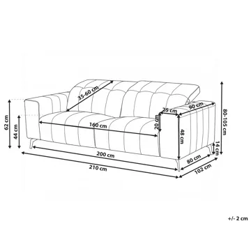 3-seters sofa Ommel - Lys beige - Møbler - Sofaer - 3 seter sofa