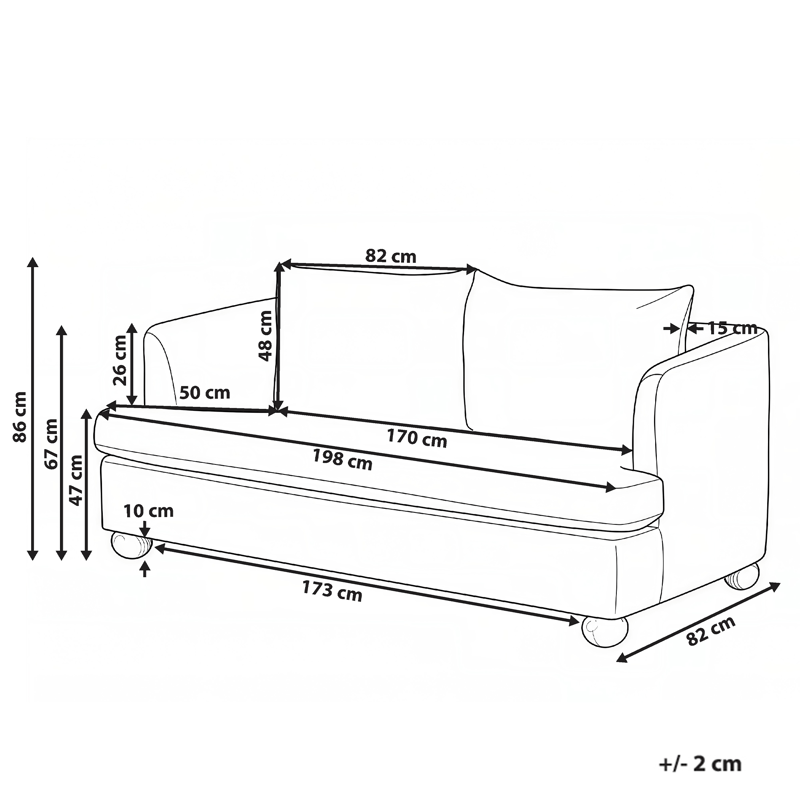 3-seters sofa Rattvik - Brun - Møbler - Sofaer - 3 seter sofa