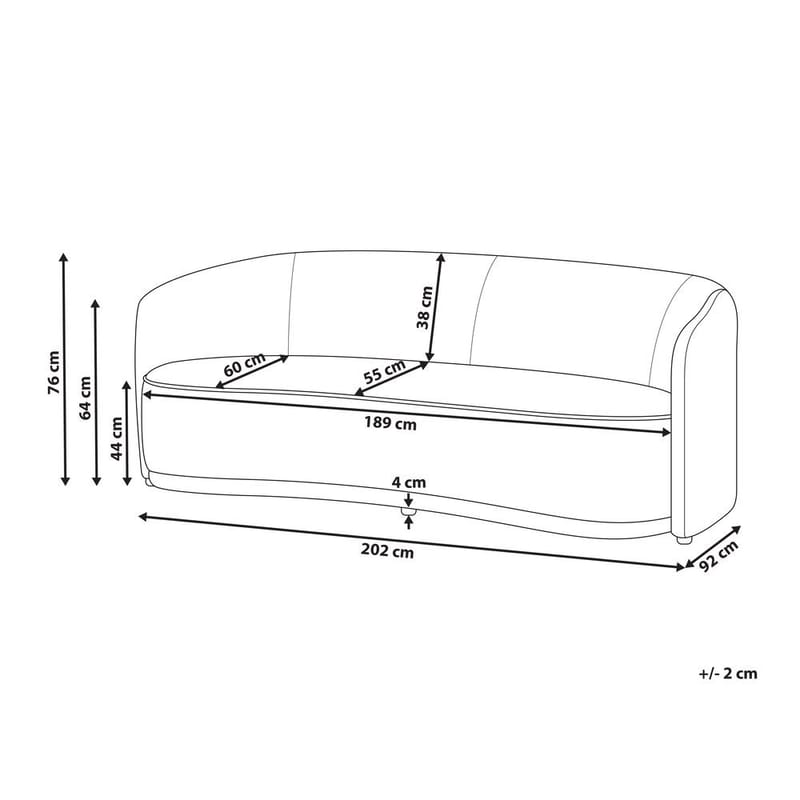 3-seters sofa Roset - Beige - Møbler - Sofaer - 3 seter sofa