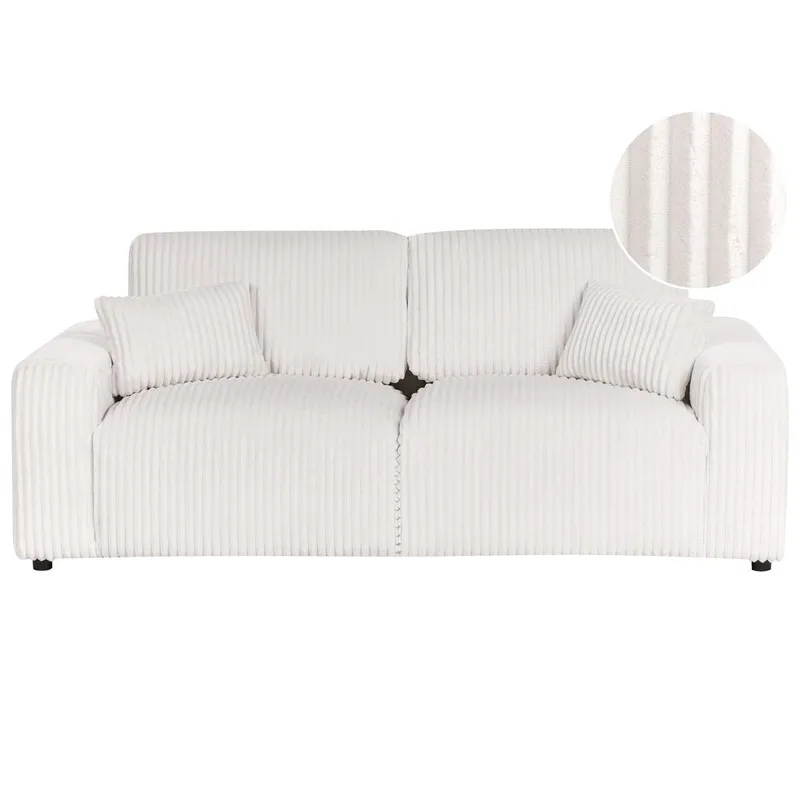 3-seters sofa Sandora, Hvit, Svart