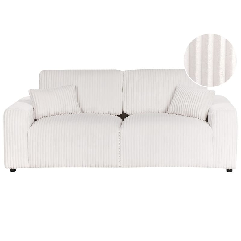 3-seters sofa Sandora - Hvit, Svart - Møbler - Sofaer - 3 seter sofa