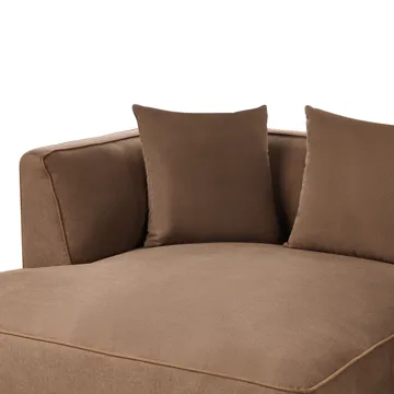 3-seters sofa Sater høyrevendt - Brun - Møbler - Sofaer - Sofaer med sjeselong - 3 seters sofa med divan