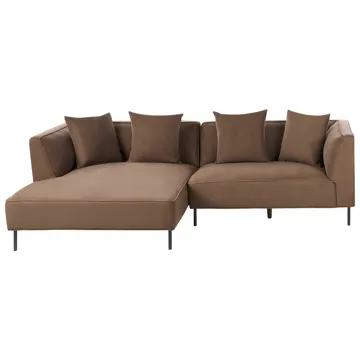 3-seters sofa Sater høyrevendt - Brun - Møbler - Sofaer - Sofaer med sjeselong - 3 seters sofa med divan