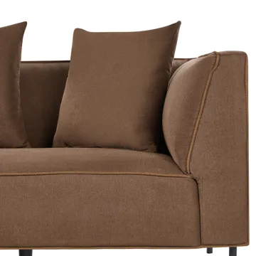 3-seters sofa Sater høyrevendt - Brun - Møbler - Sofaer - Sofaer med sjeselong - 3 seters sofa med divan