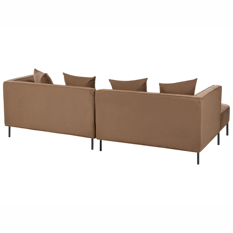 3-seters sofa Sater høyrevendt - Brun - Møbler - Sofaer - Sofaer med sjeselong - 3 seters sofa med divan