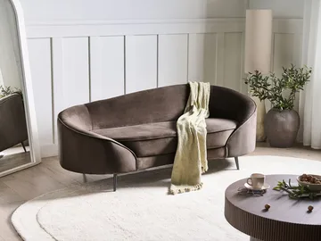 3-seters sofa Savar - Mørkebrun - Møbler - Sofaer - Fløyelssofaer