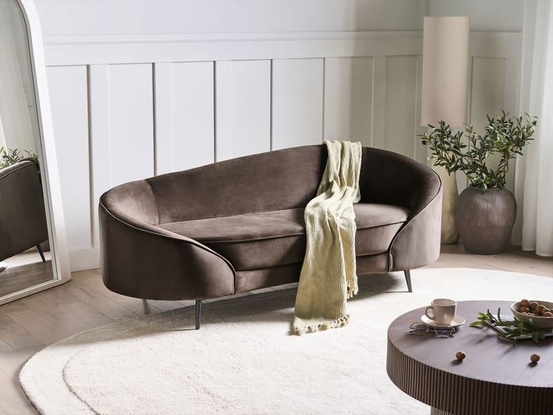 3-seters sofa Savar - Mørkebrun - Møbler - Sofaer - Fløyelssofaer