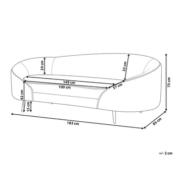 3-seters sofa Savar - Møbler - Sofaer - Fløyelssofaer